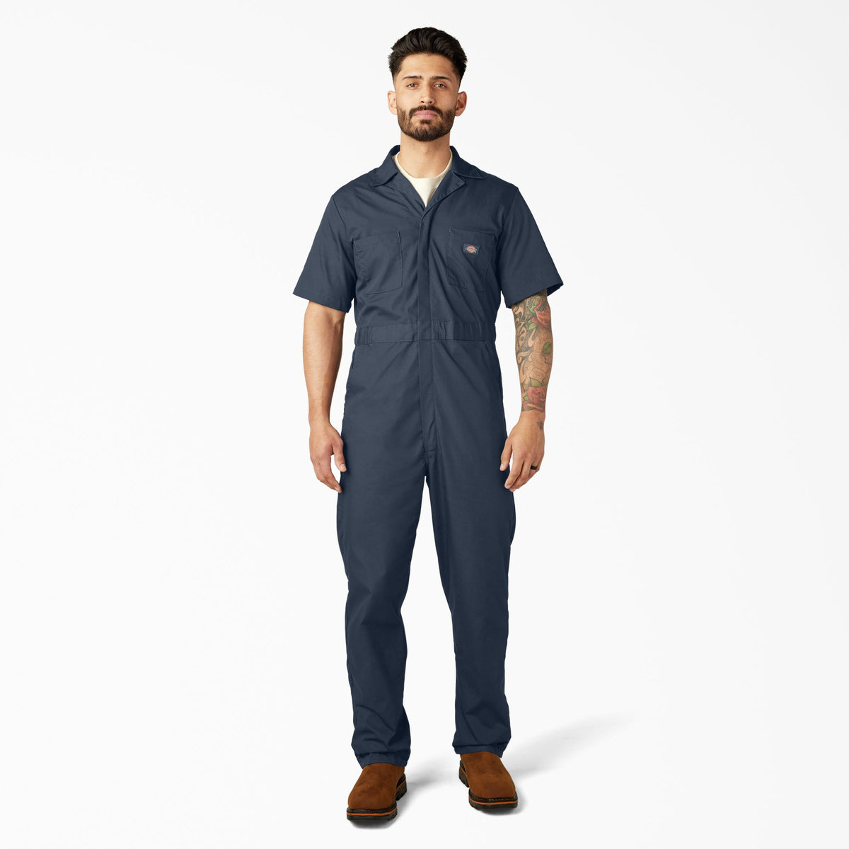 Dickies Short Sleeve Coveralls — Dark Navy, manufacturer product image