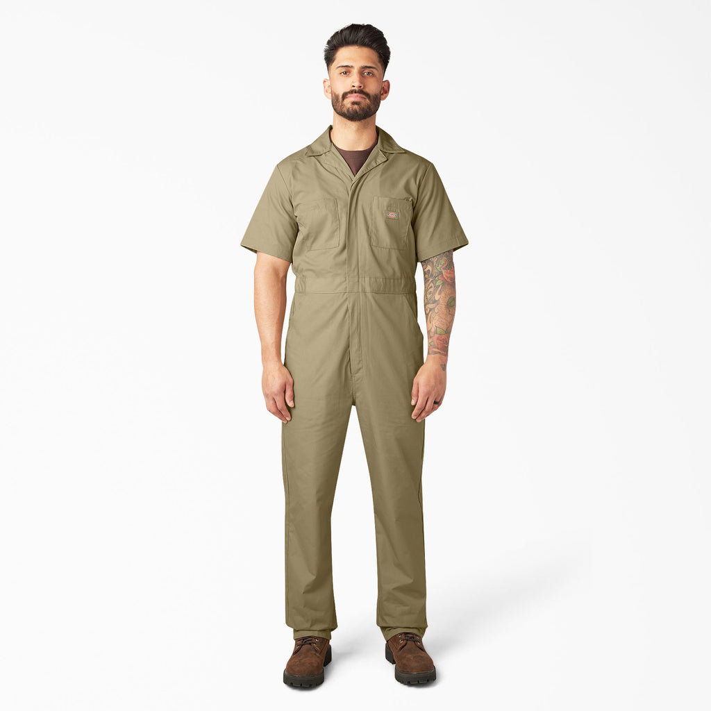 Dickies Short Sleeve Coveralls — Khaki, manufacturer product image