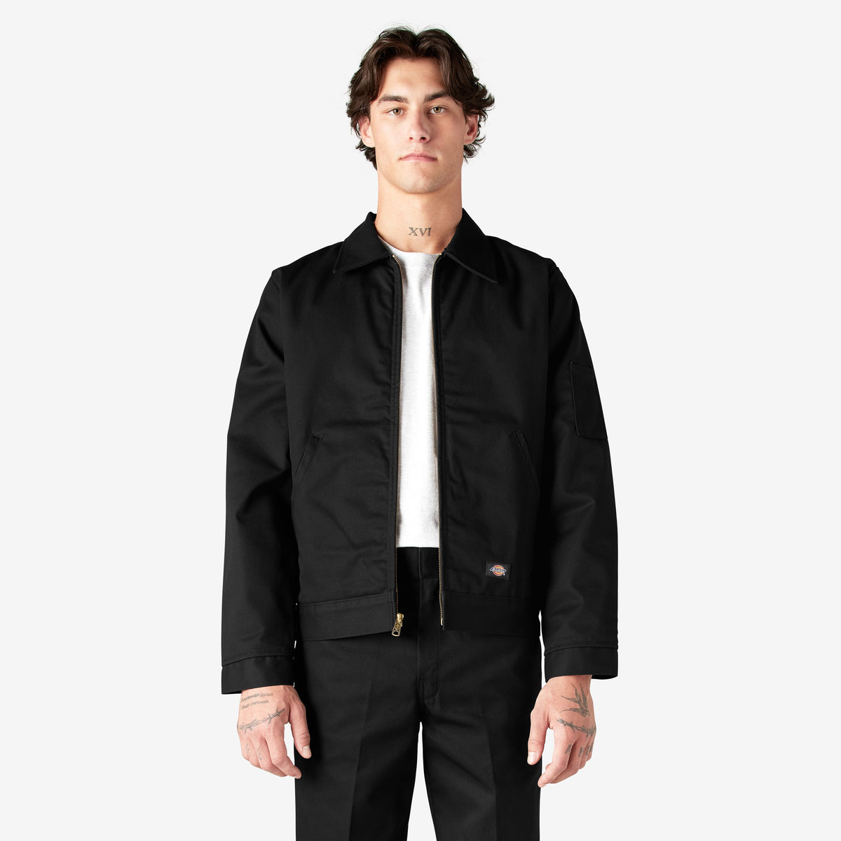 Dickies Lined Eisenhower Jacket — BLACK (BK), manufacturer product image