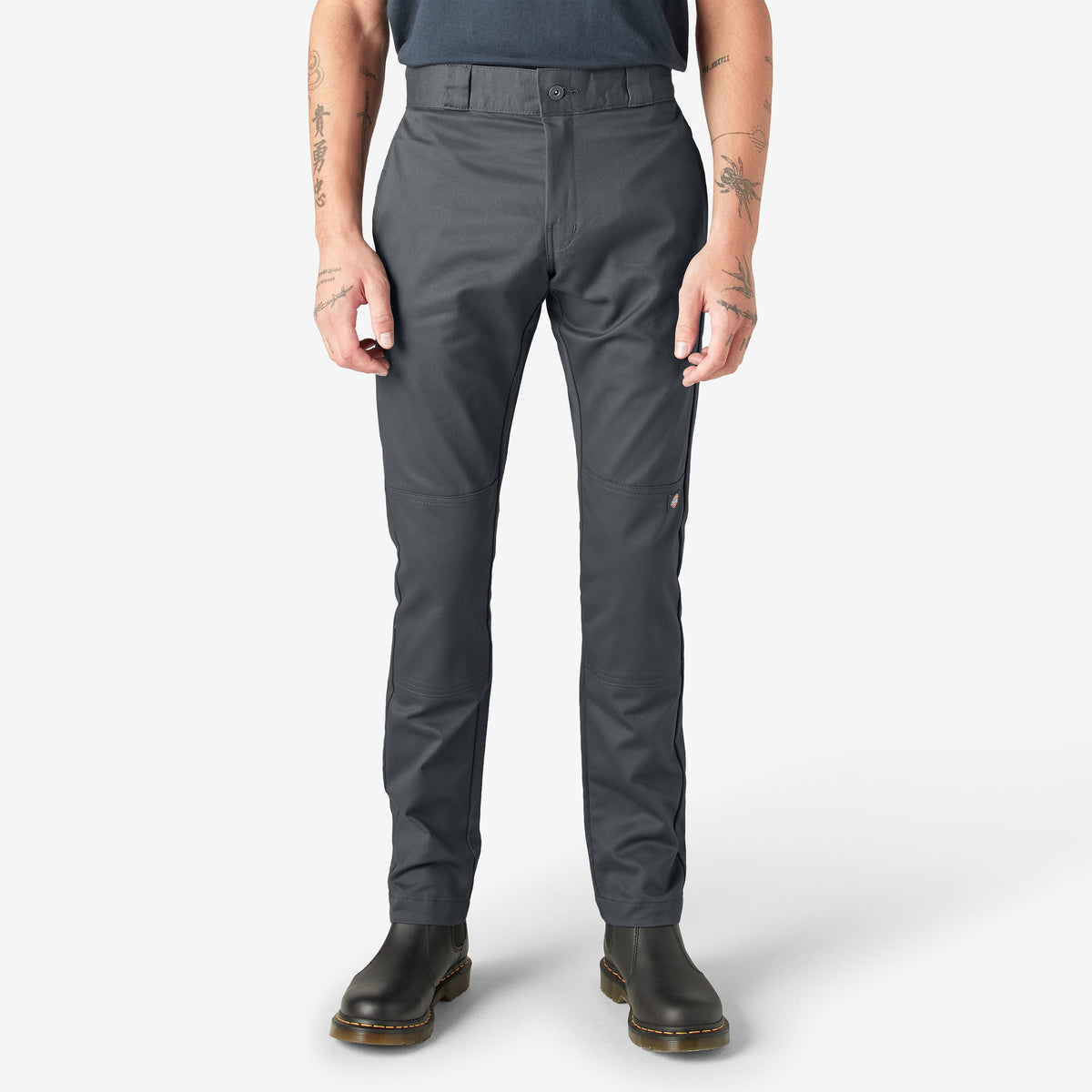 Dickies Skinny Fit Double Knee Work Pants — CHARCOAL, manufacturer product image
