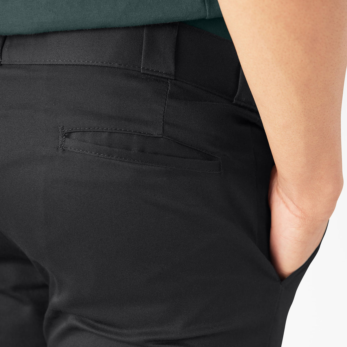 Dickies Skinny Fit Double Knee Work Pants — BLACK, additional manufacturer view