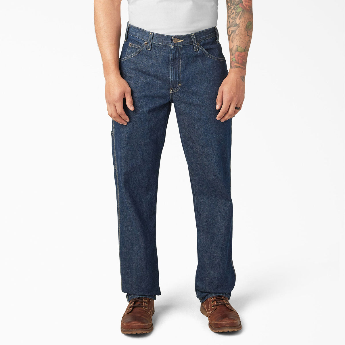 Dickies Relaxed Fit Carpenter Denim Jeans — Rinsed, manufacturer product image
