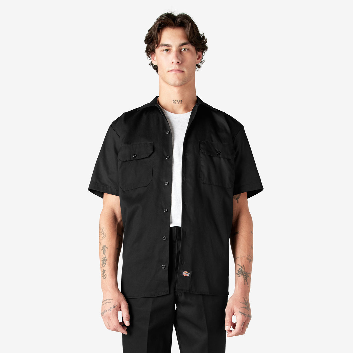 Dickies 1574 Short Sleeve Work Shirt — BLACK, manufacturer product image