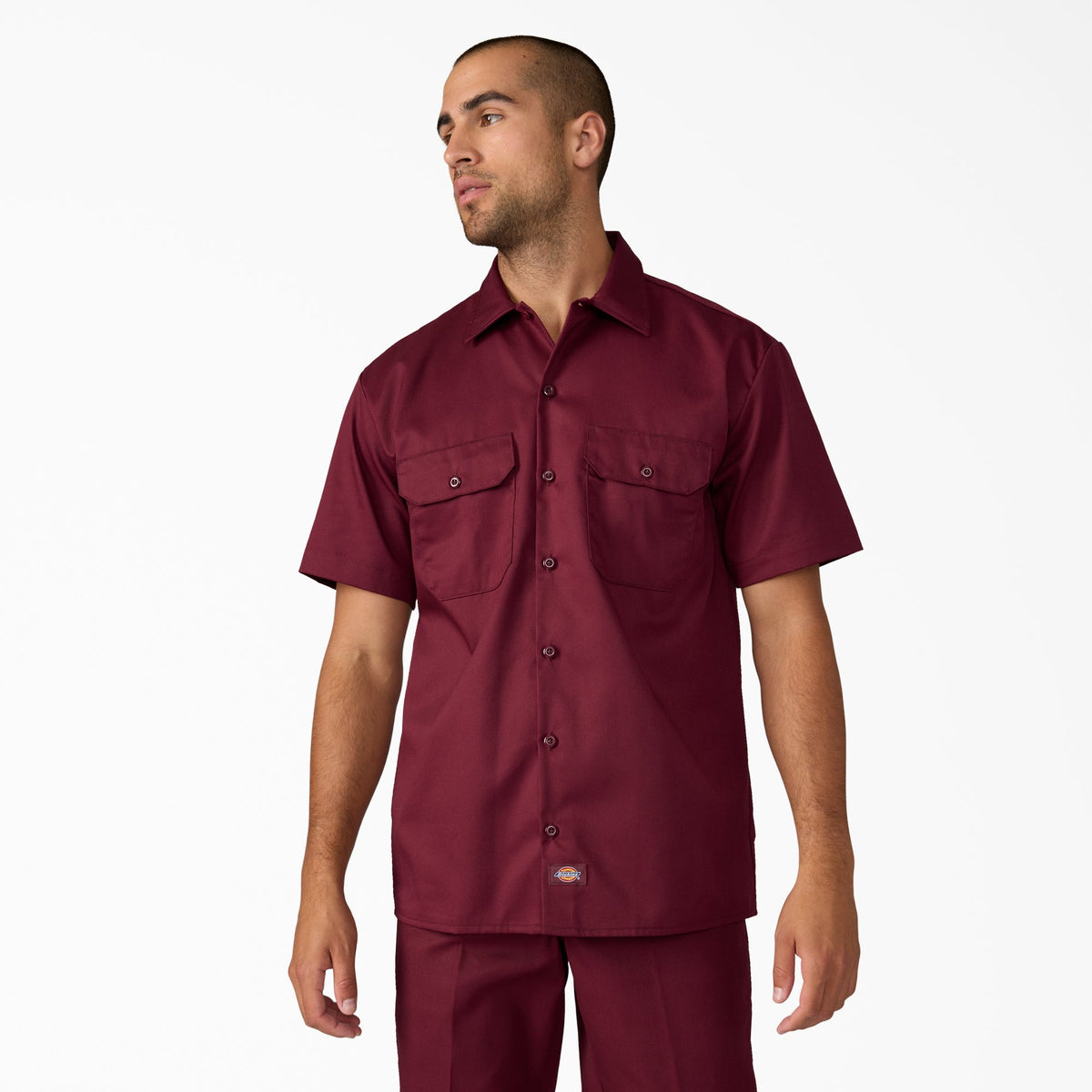 Dickies 1574 Short Sleeve Work Shirt — BURGUNDY, manufacturer product image