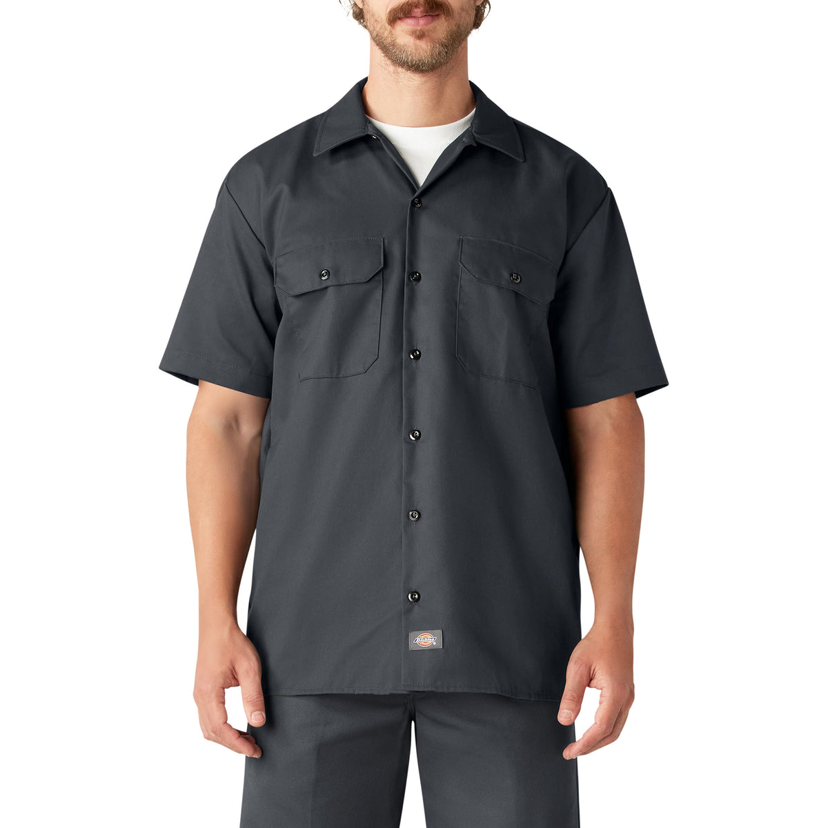 Dickies 1574 Short Sleeve Work Shirt — CHARCOAL, manufacturer product image