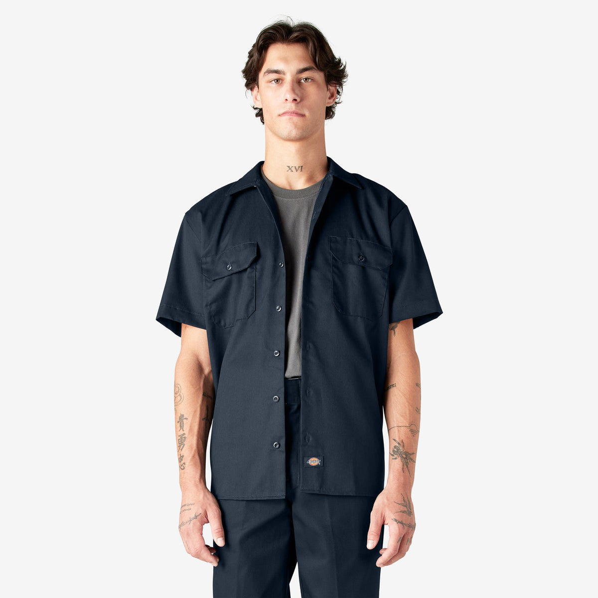 Dickies 1574 Short Sleeve Work Shirt — DARK NAVY, manufacturer product image