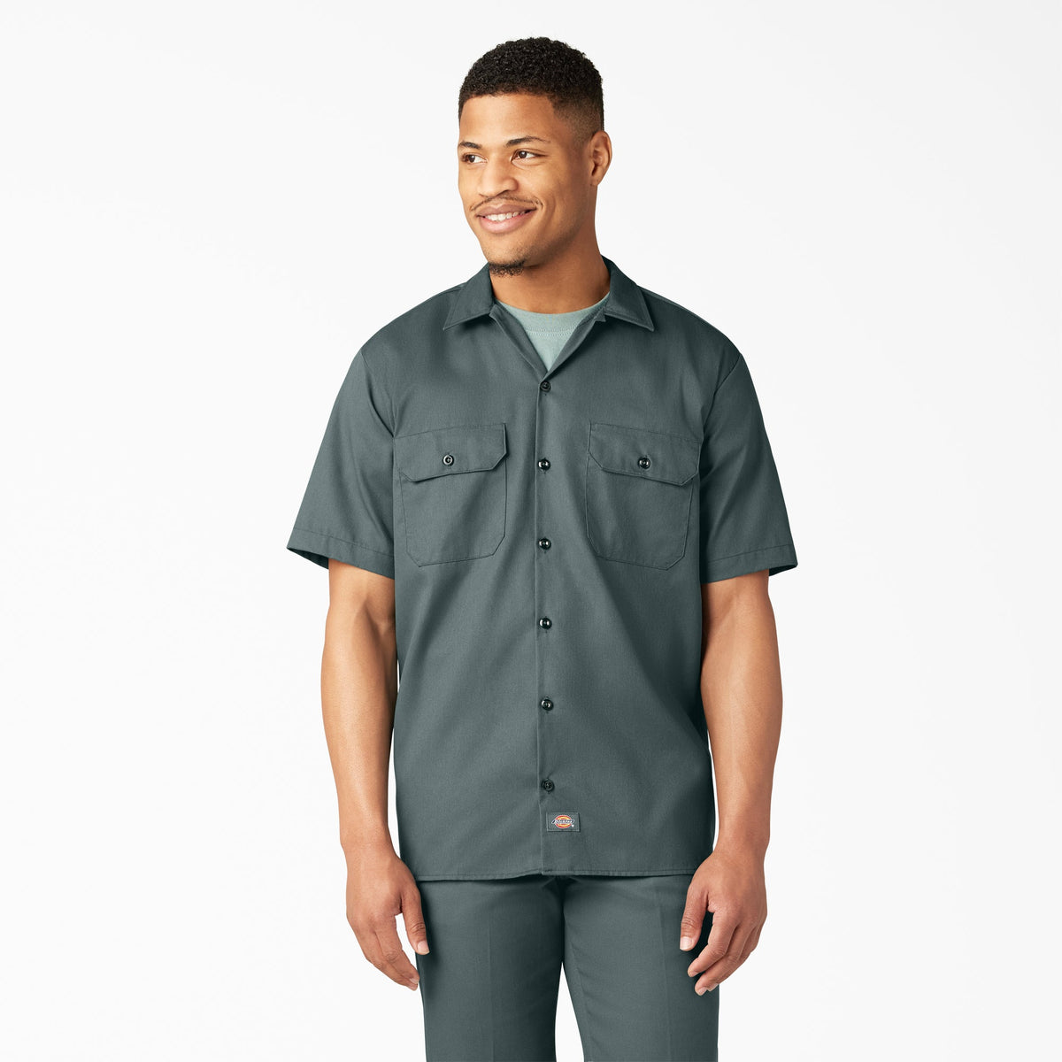 Dickies 1574 Short Sleeve Work Shirt — LINCOLN GREEN, manufacturer product image