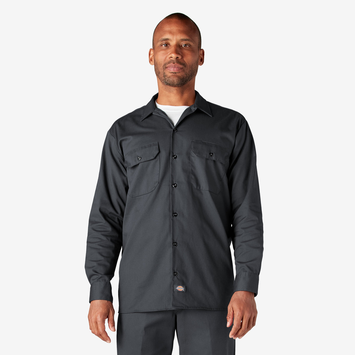 Dickies 574 Long Sleeve Work Shirt — CHARCOAL, manufacturer product image