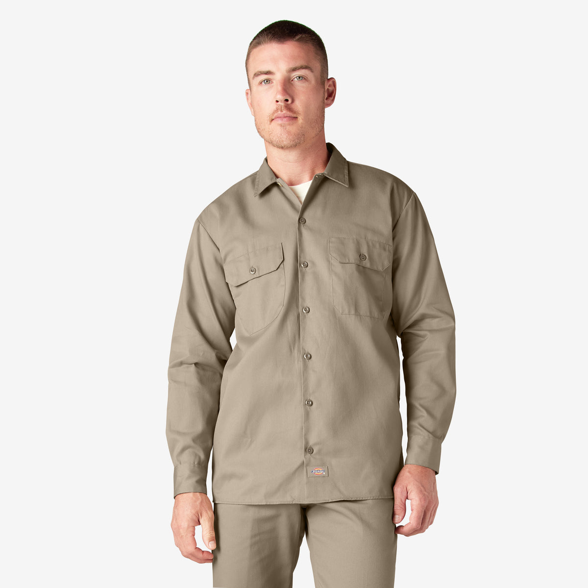 Dickies 574 Long Sleeve Work Shirt — DESERT SAND, manufacturer product image