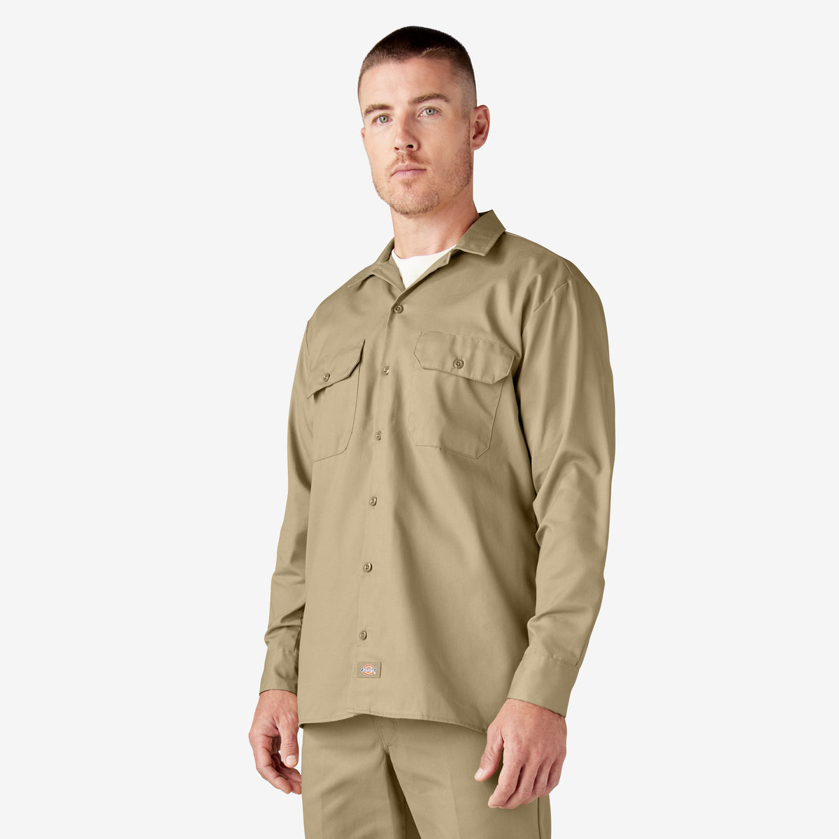 Dickies 574 Long Sleeve Work Shirt — KHAKI, manufacturer product image
