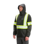 Grundens CSA Neptune Jacket — hood detail on model