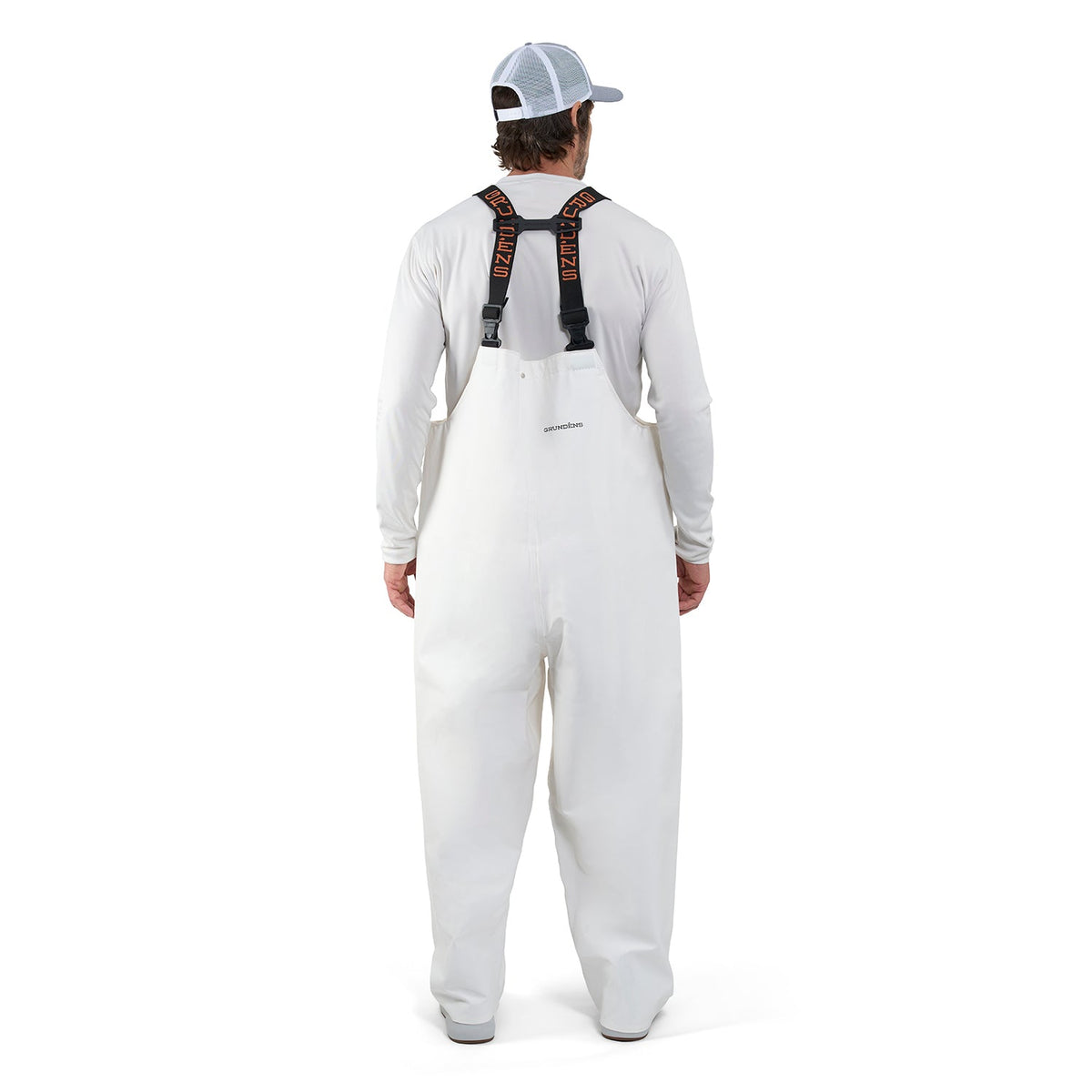 Grundens Clipper 116 Bib — back on model