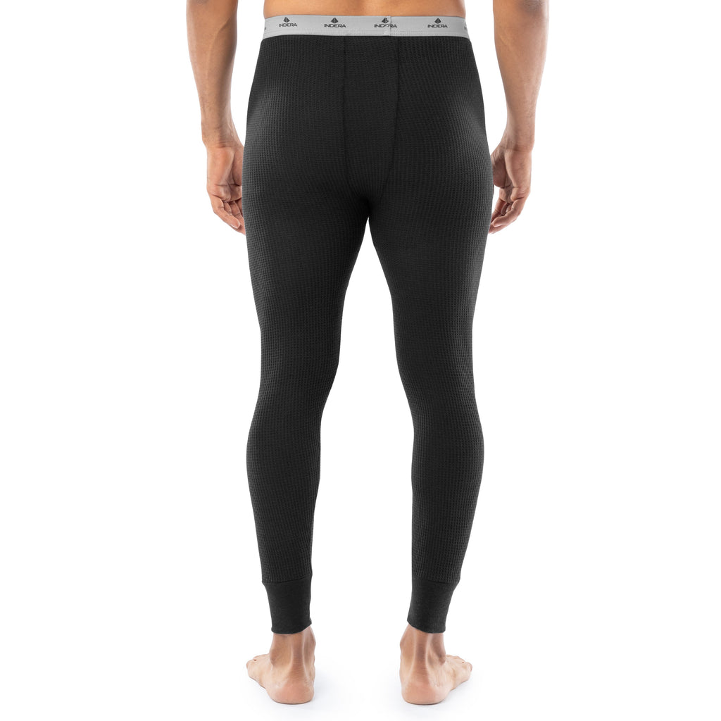 Indera Midweight Thermal  - Black — Black, bottom, manufacturer back view