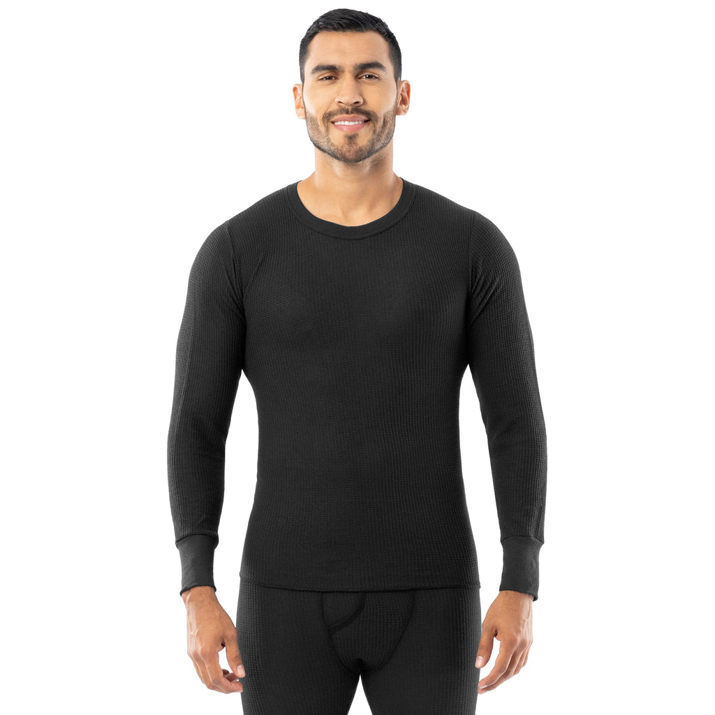 Indera Midweight Thermal  - Black — Black, top, manufacturer product photo