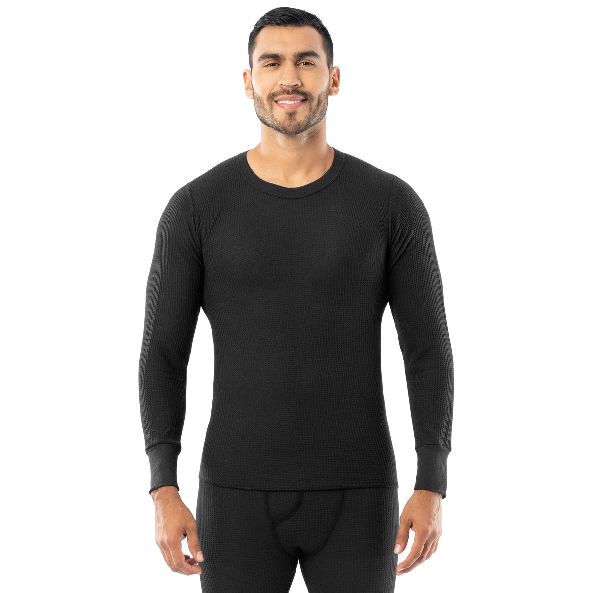 Indera Midweight Thermal  - Black — Black, top, manufacturer product photo