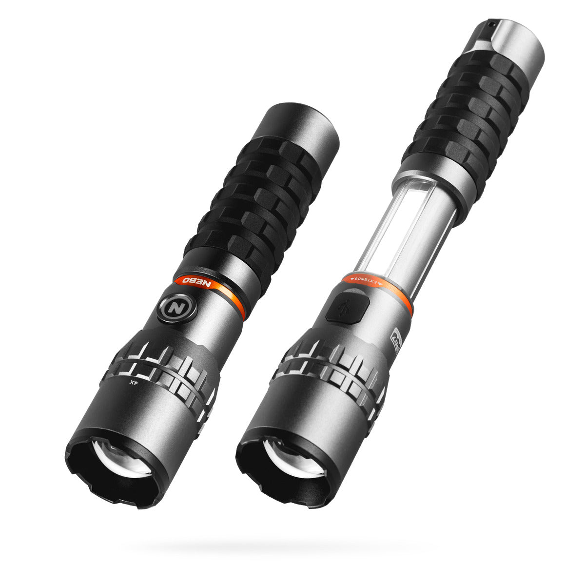 Nebo Slyde King 2K — manufacturer open and closed views