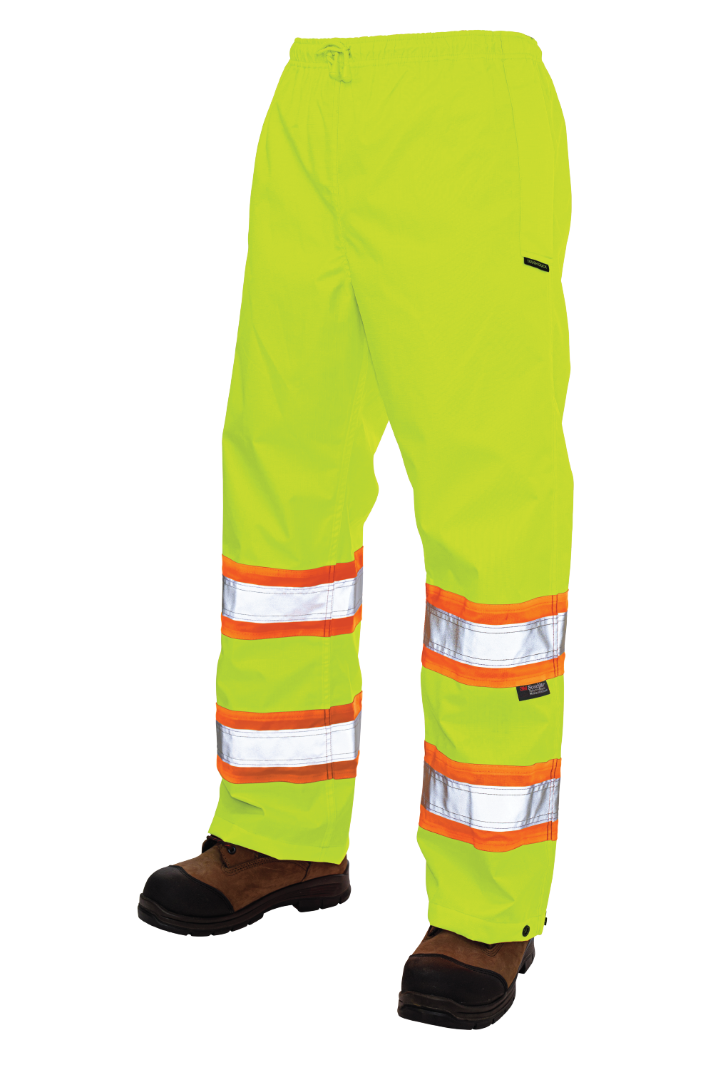 Tough Duck Safety Rain Pants — Fluorescent Green, manufacturer product image