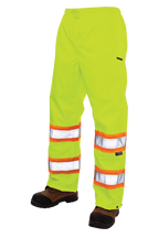 Tough Duck Safety Rain Pants — Fluorescent Green, manufacturer product image