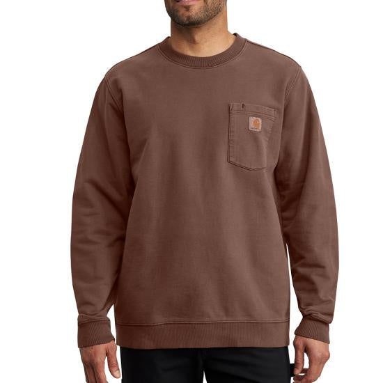 Carhartt Relaxed Fit Midweight Garment Dye French Terry Crewneck Pocket Sweatshirt