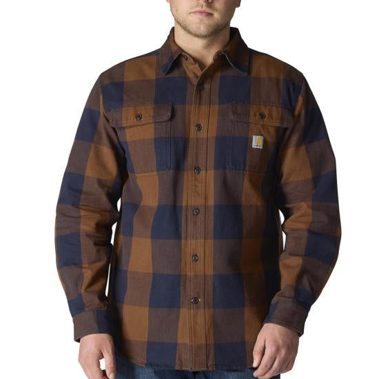 Carhartt Loose Fit Heavyweight Flannel Long-Sleeve Plaid Shirt