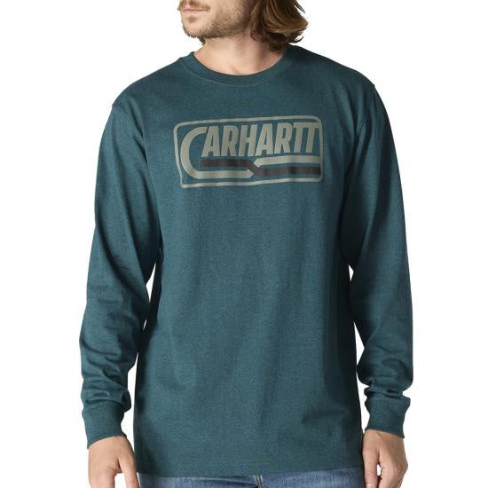 Carhartt Loose Fit Heavyweight Long-Sleeve Logo Graphic T-Shirt