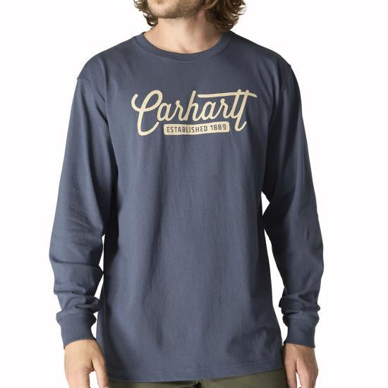 Carhartt Loose Fit Heavyweight Long-Sleeve Script Graphic T-Shirt