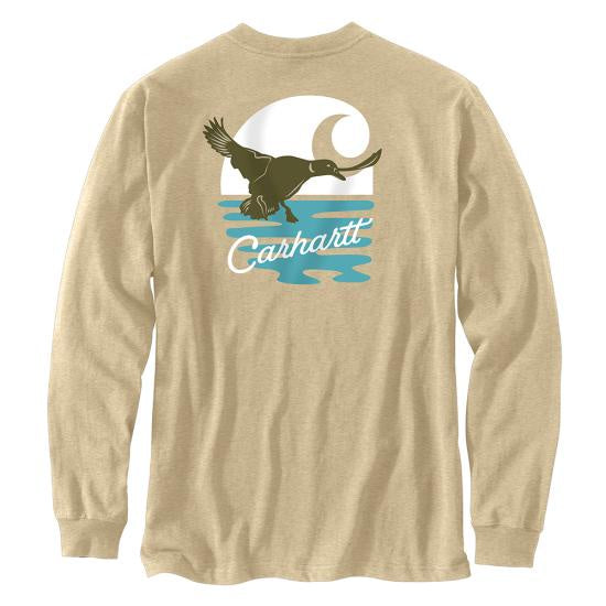 Carhartt Loose Fit Heavyweight Long-Sleeve Pocket Duck Graphic T-Shirt