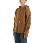 Carhartt Kids Boys Long-Sleeve Full-Zip Logo Sweatshirt